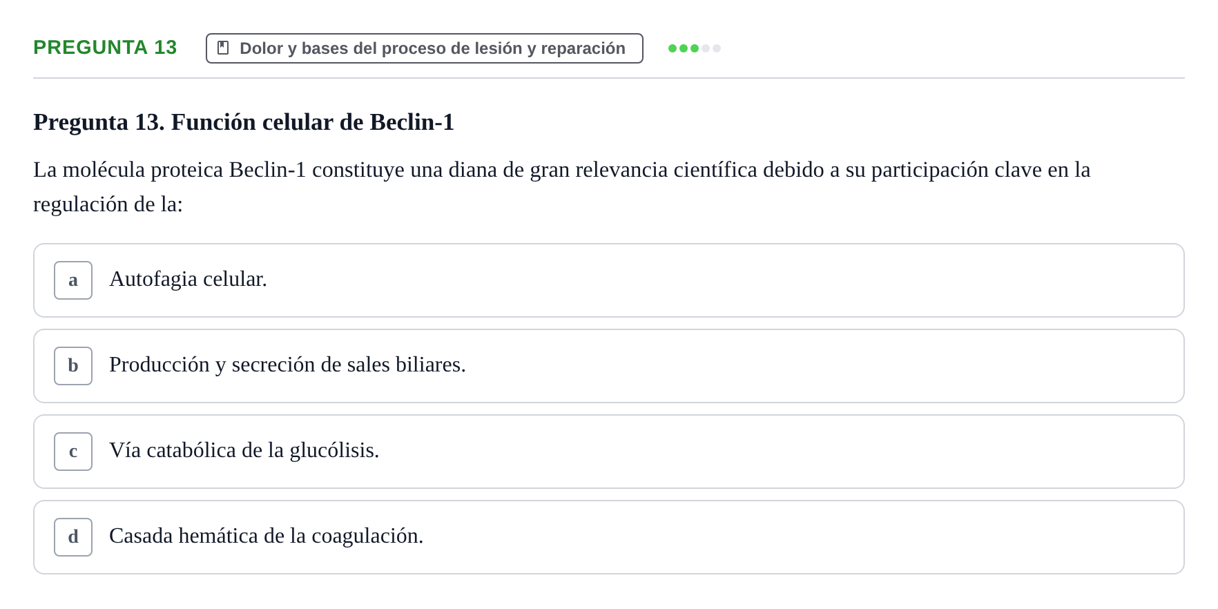 Enunciado: Pregunta 13