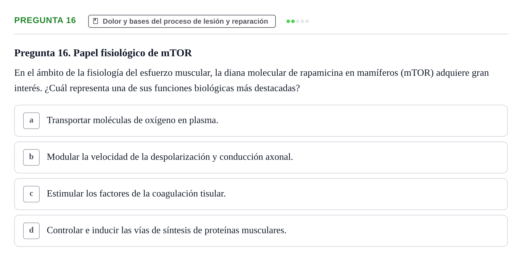 Enunciado: Pregunta 16
