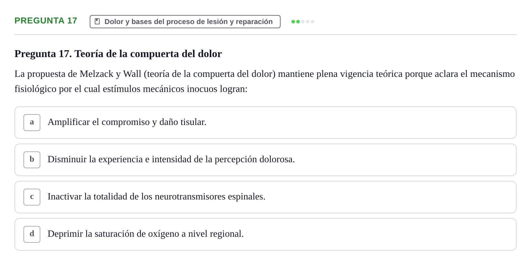 Enunciado: Pregunta 17