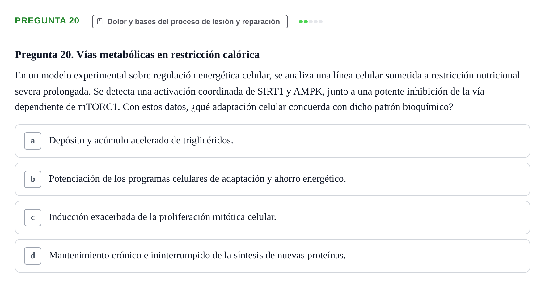 Enunciado: Pregunta 20