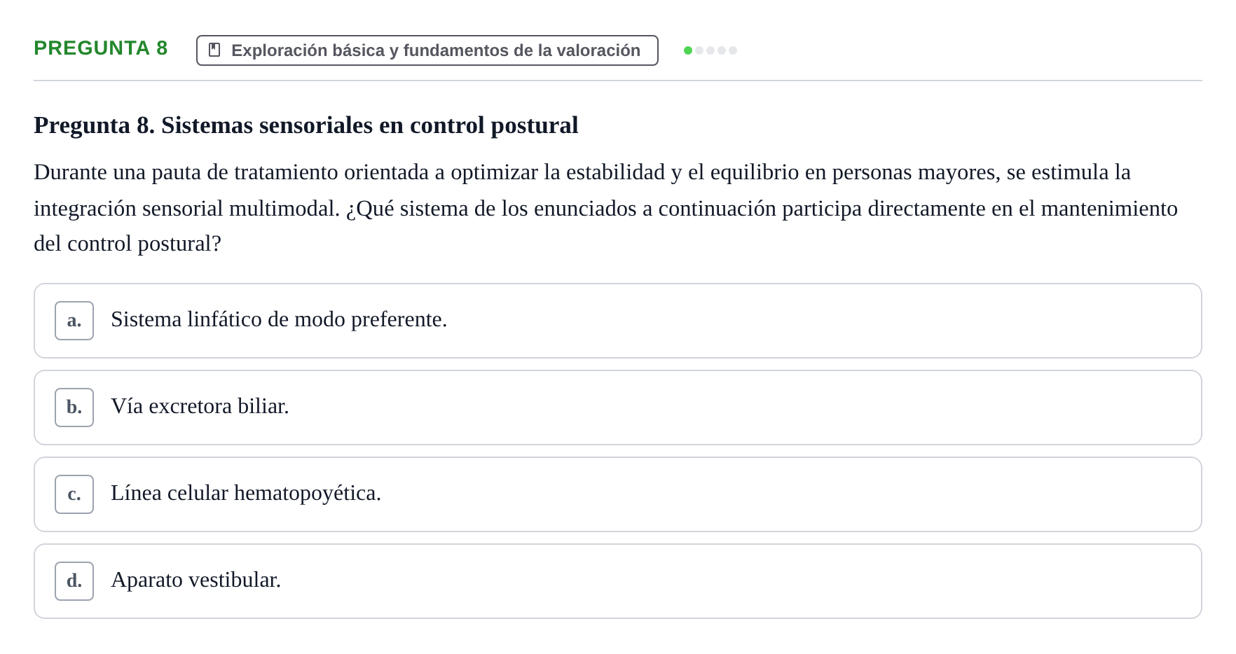 Enunciado: Pregunta 8