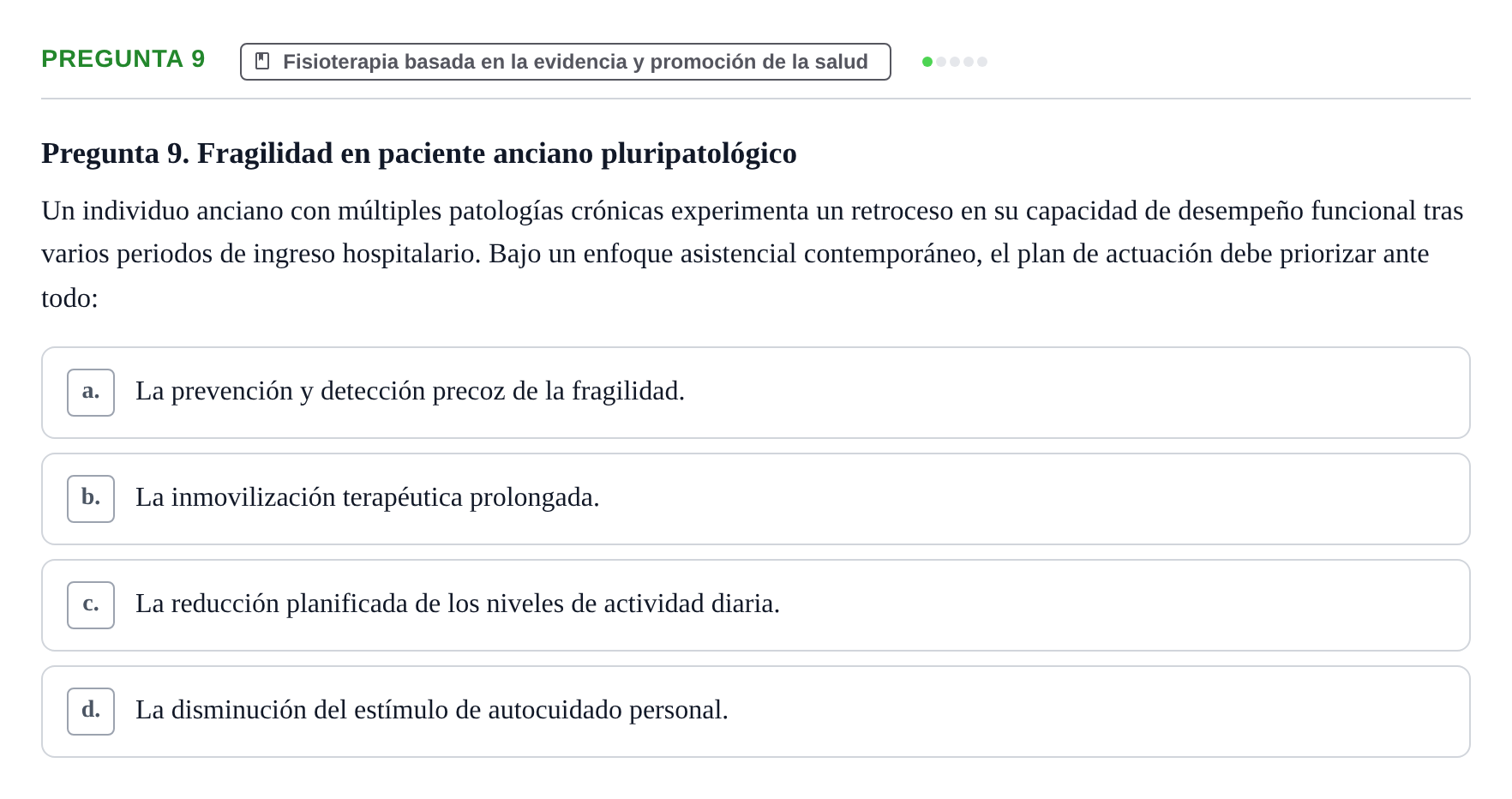 Enunciado: Pregunta 9
