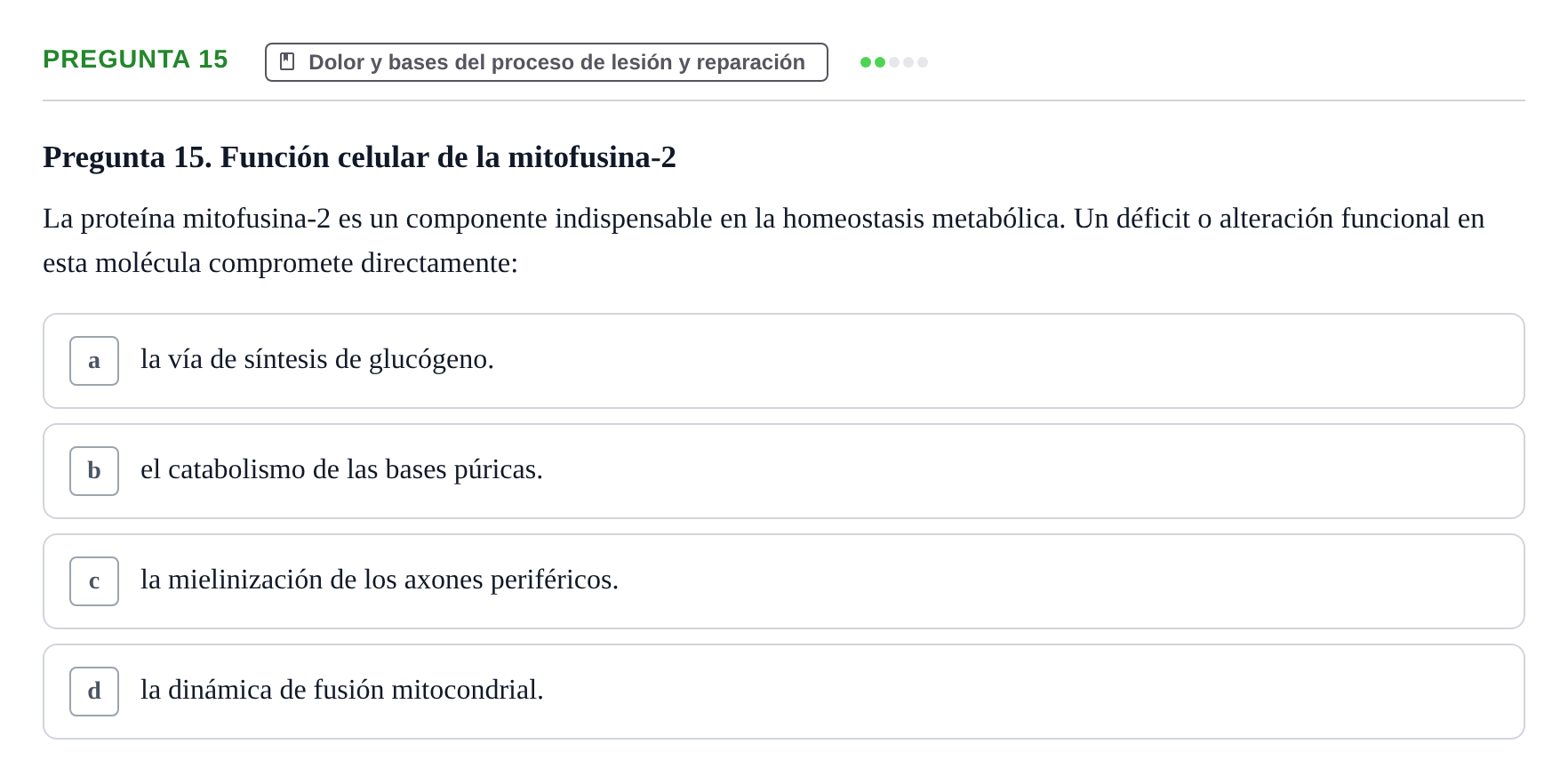 Enunciado: Pregunta 15