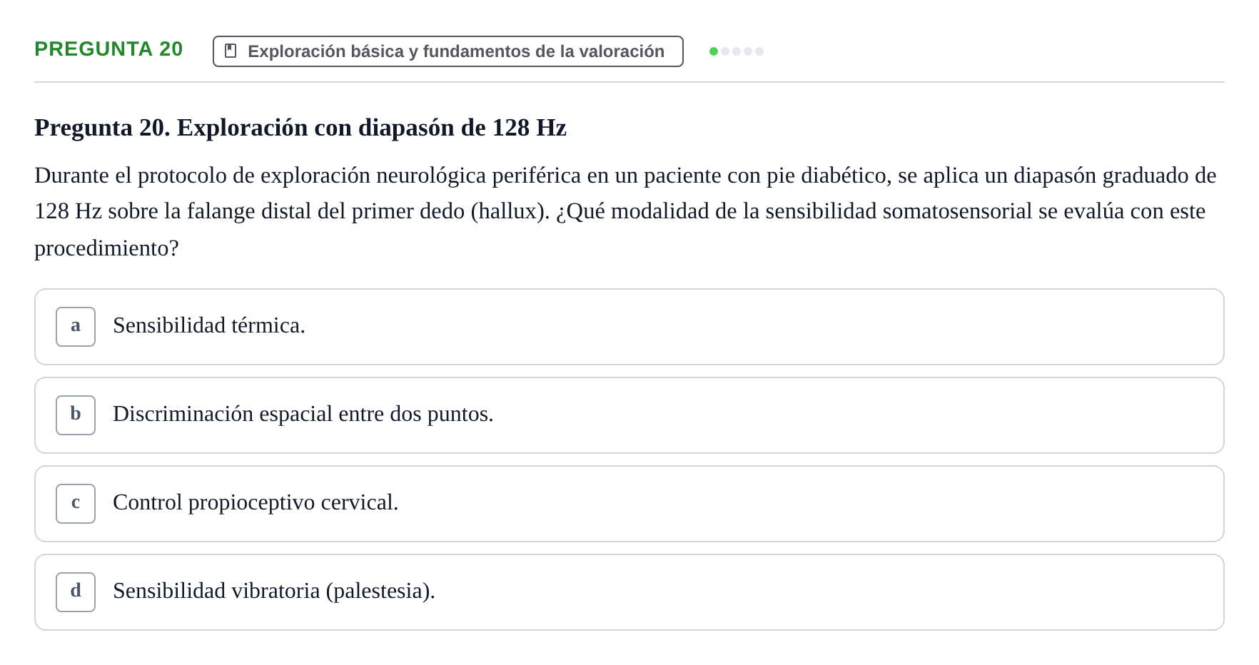 Enunciado: Pregunta 20