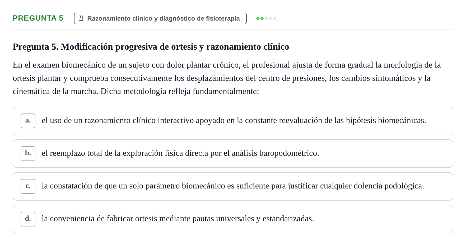 Enunciado: Pregunta 5