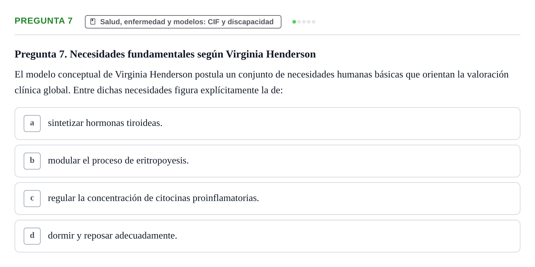 Enunciado: Pregunta 7