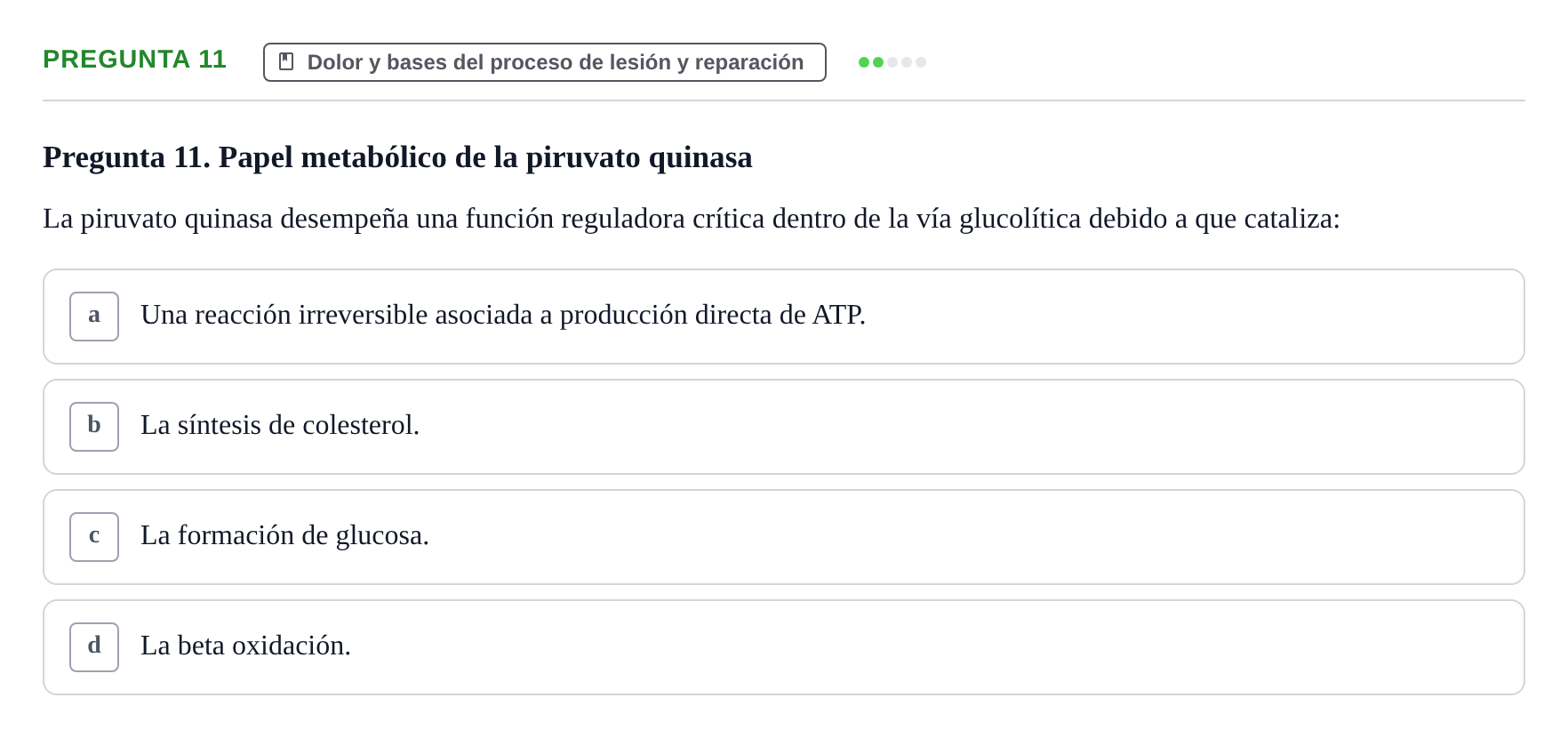 Enunciado: Pregunta 11