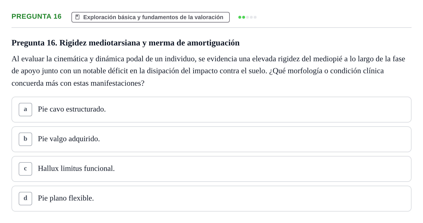 Enunciado: Pregunta 16