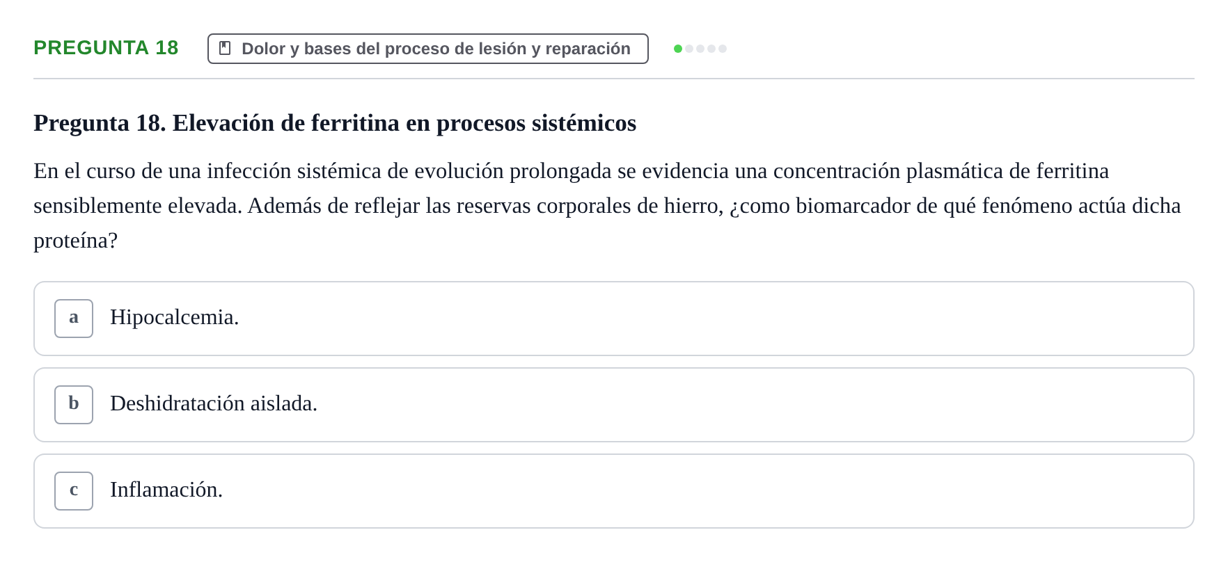 Enunciado: Pregunta 18