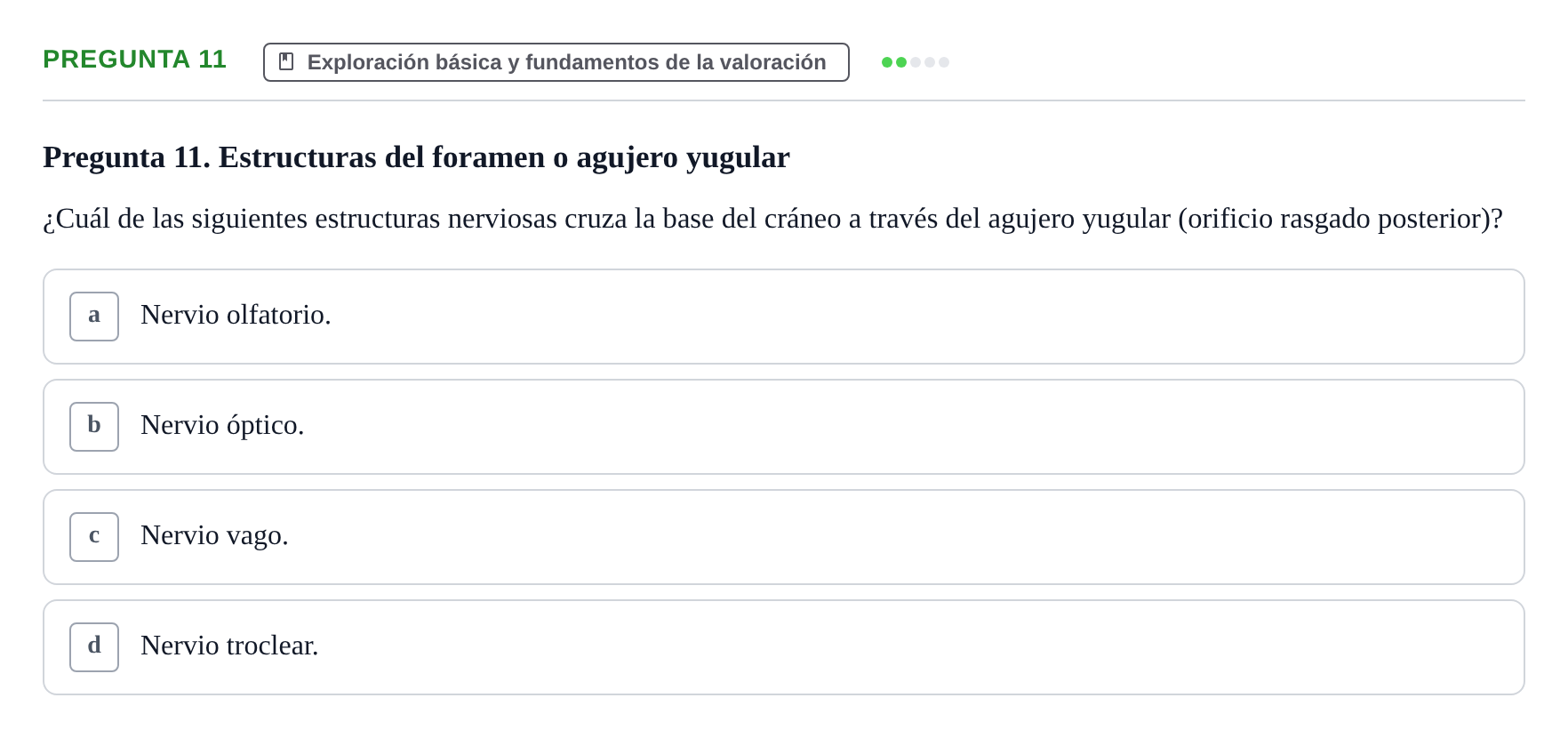 Enunciado: Pregunta 11