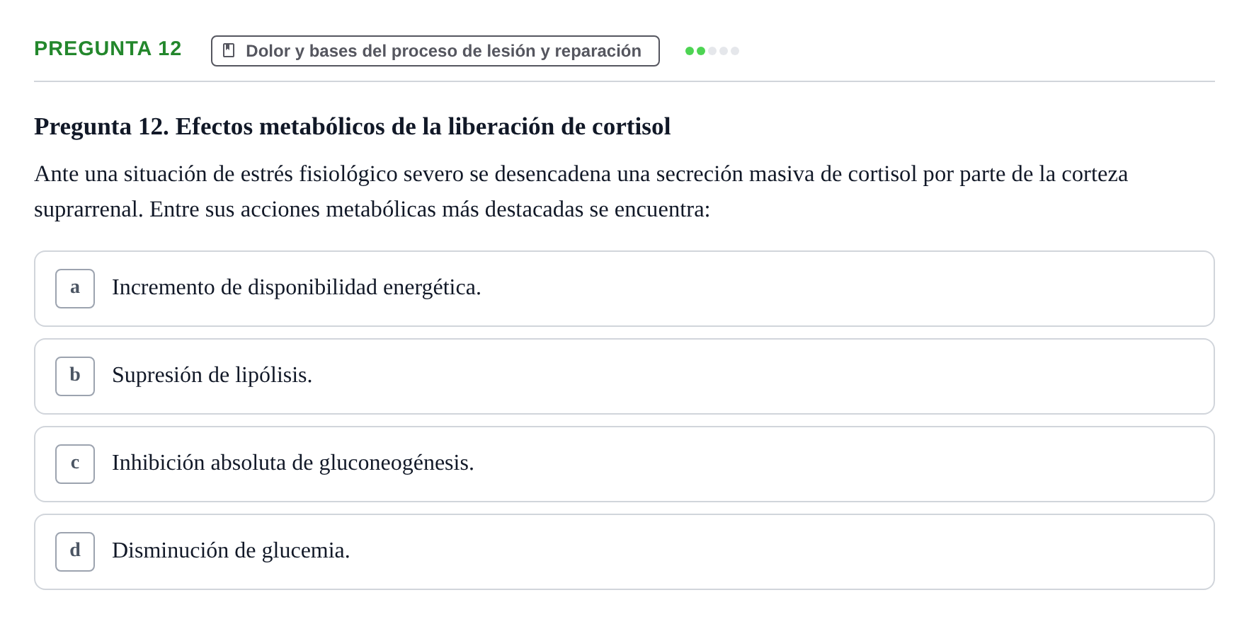 Enunciado: Pregunta 12