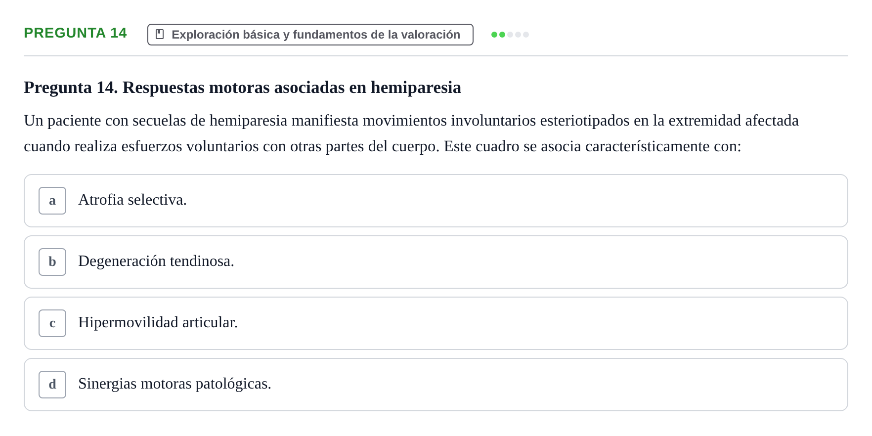 Enunciado: Pregunta 14