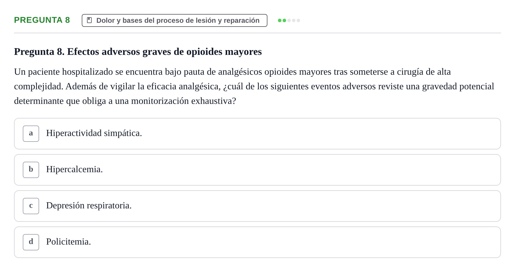 Enunciado: Pregunta 8