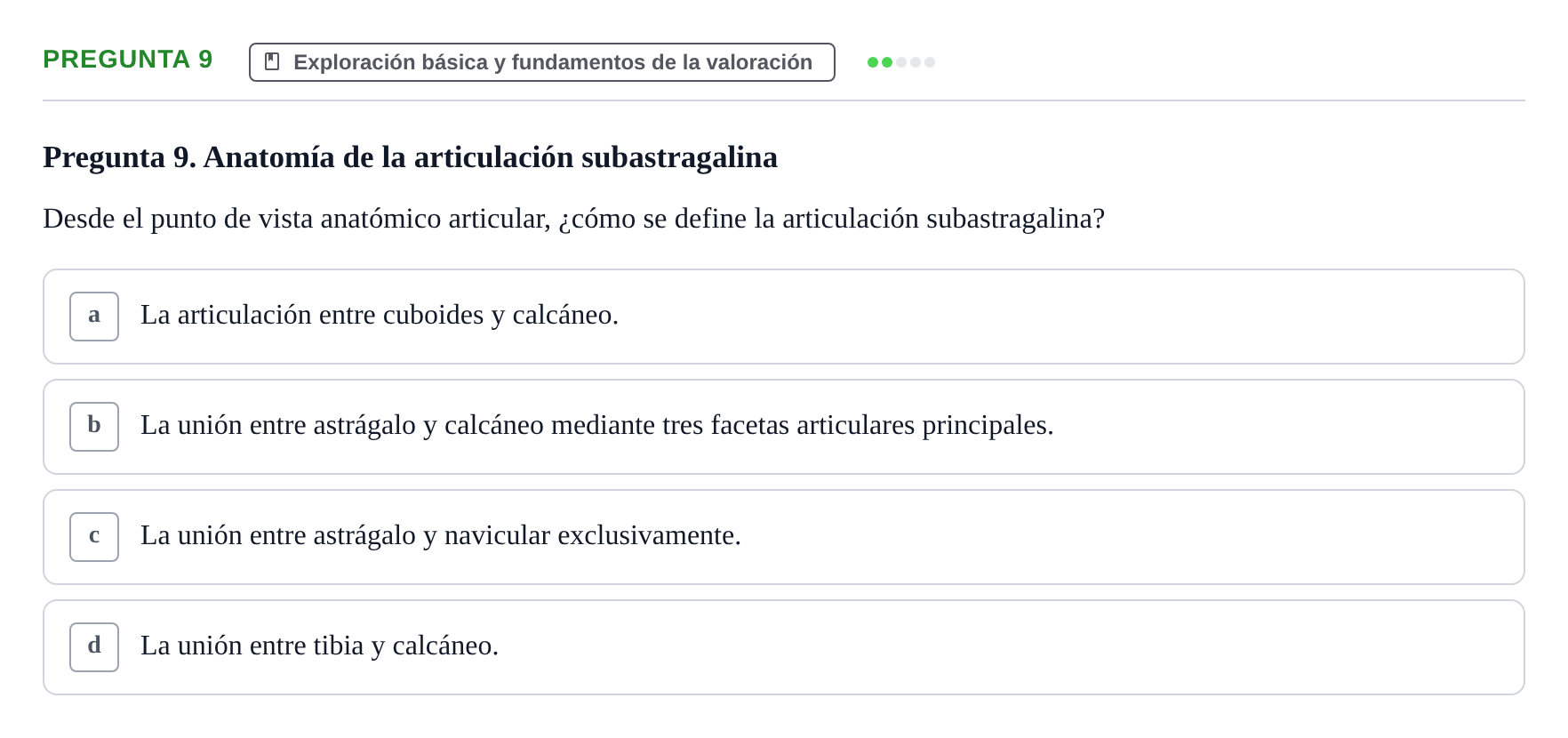 Enunciado: Pregunta 9