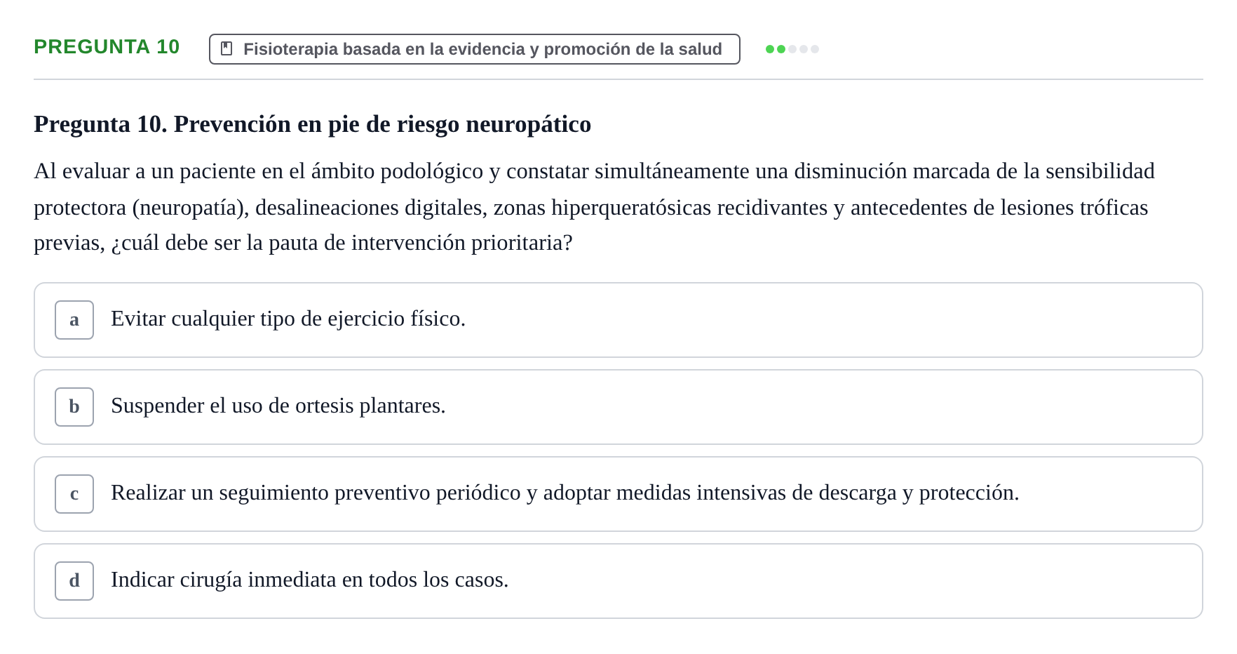 Enunciado: Pregunta 10
