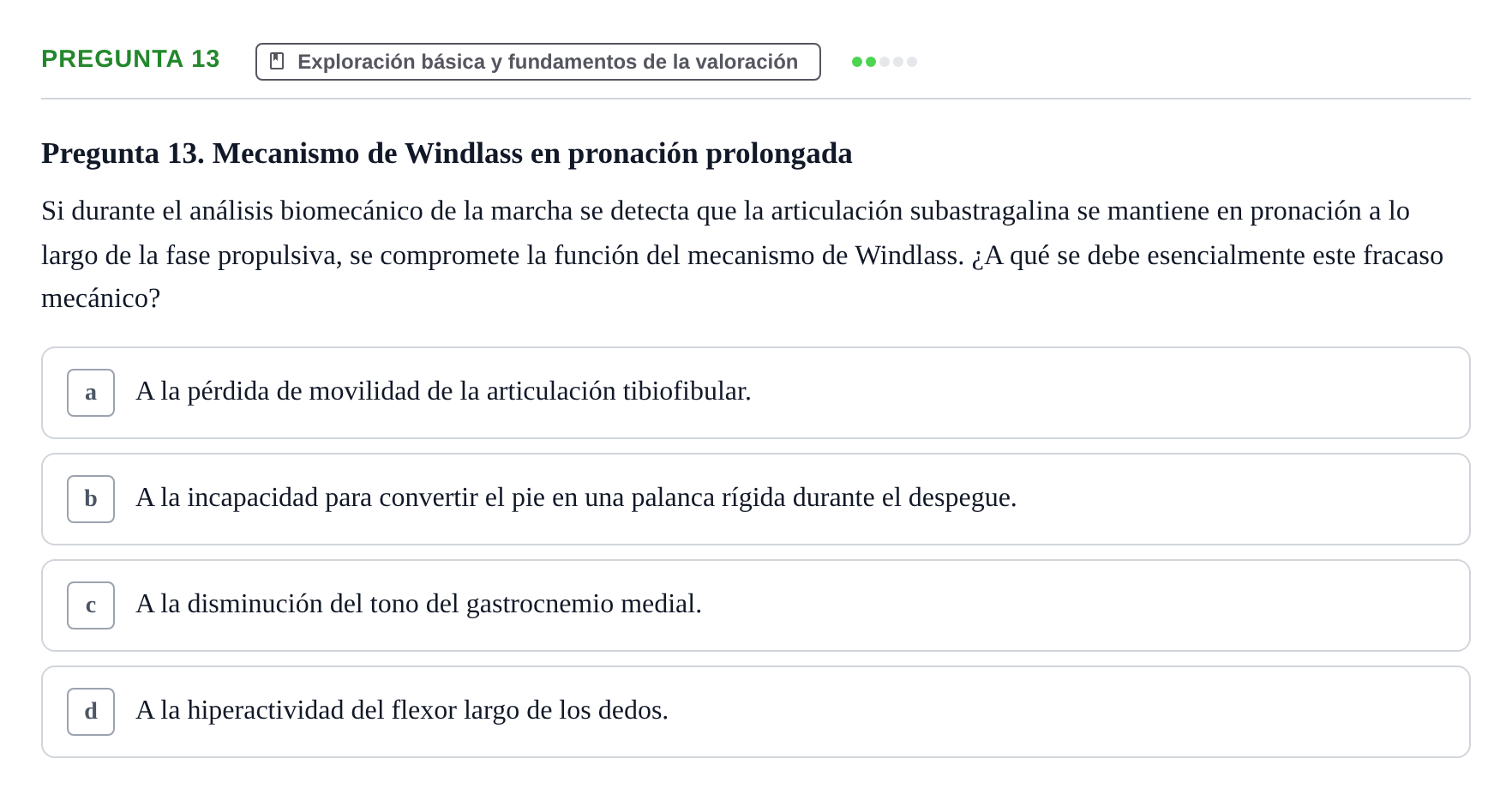 Enunciado: Pregunta 13
