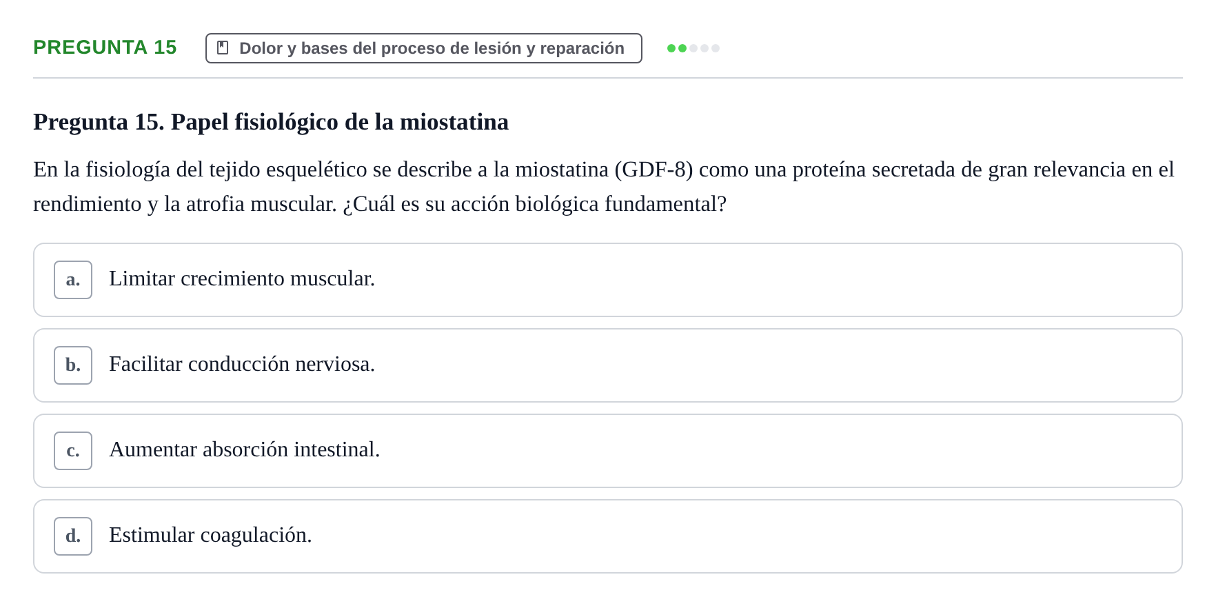 Enunciado: Pregunta 15