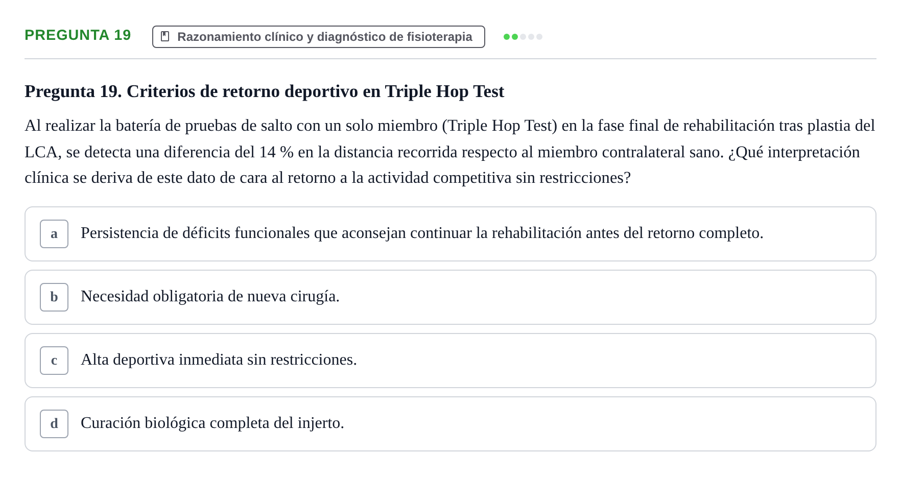 Enunciado: Pregunta 19