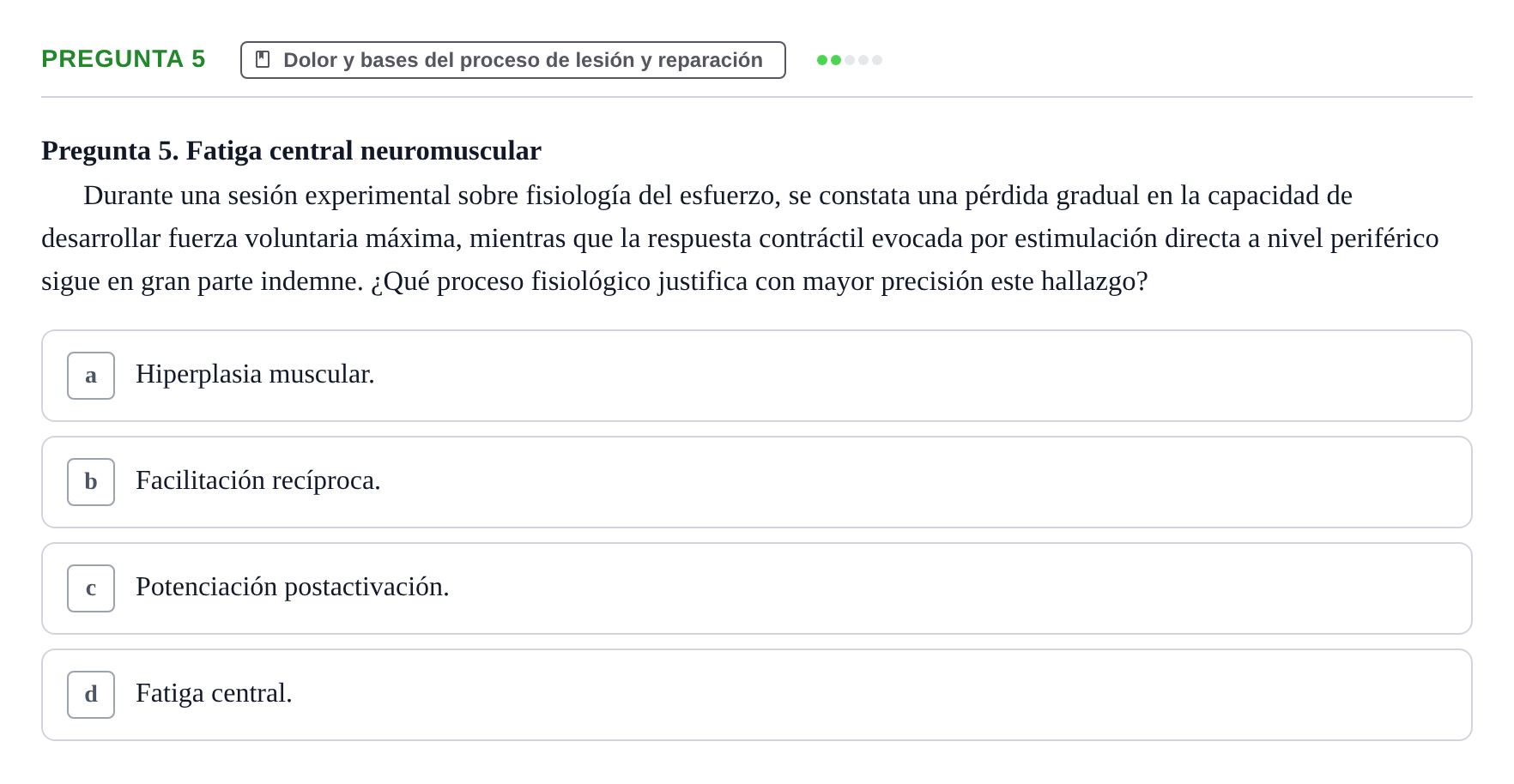 Enunciado: Pregunta 5