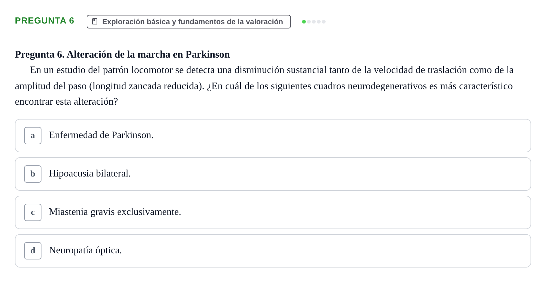 Enunciado: Pregunta 6