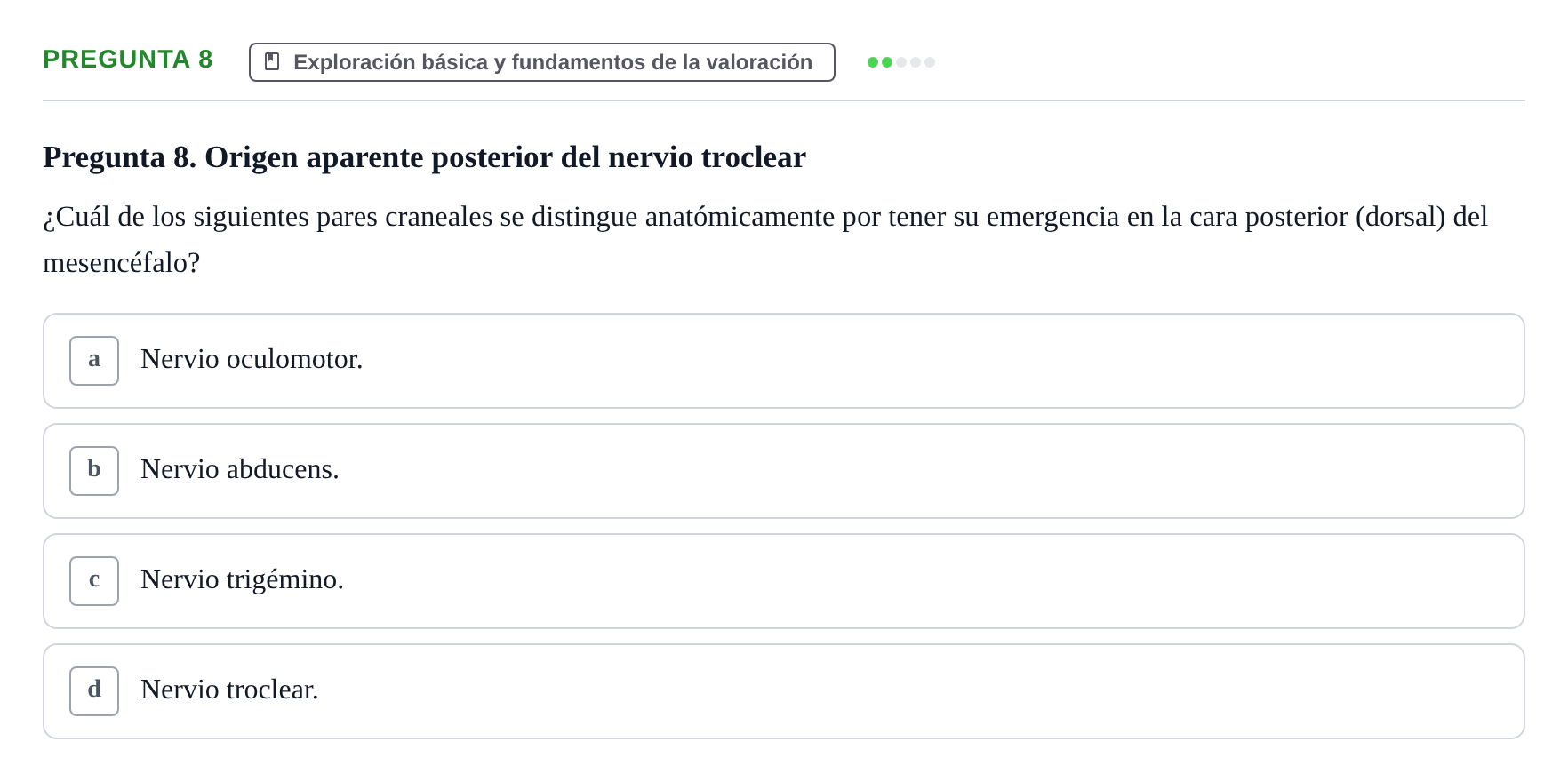 Enunciado: Pregunta 8