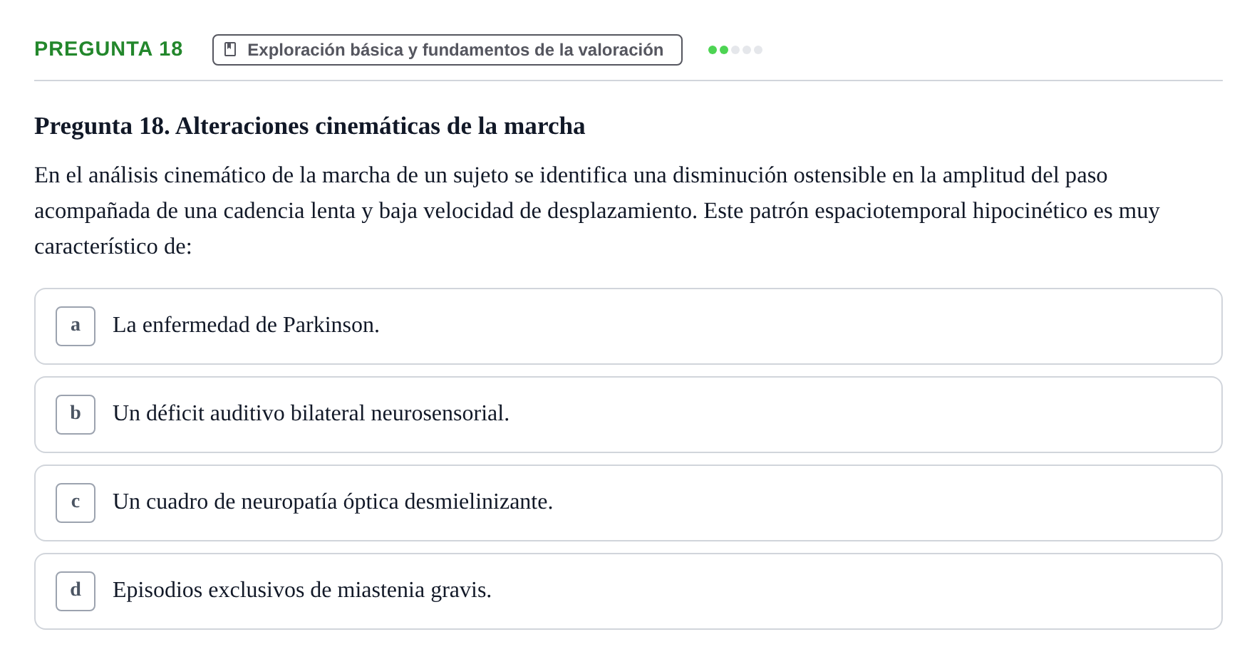 Enunciado: Pregunta 18