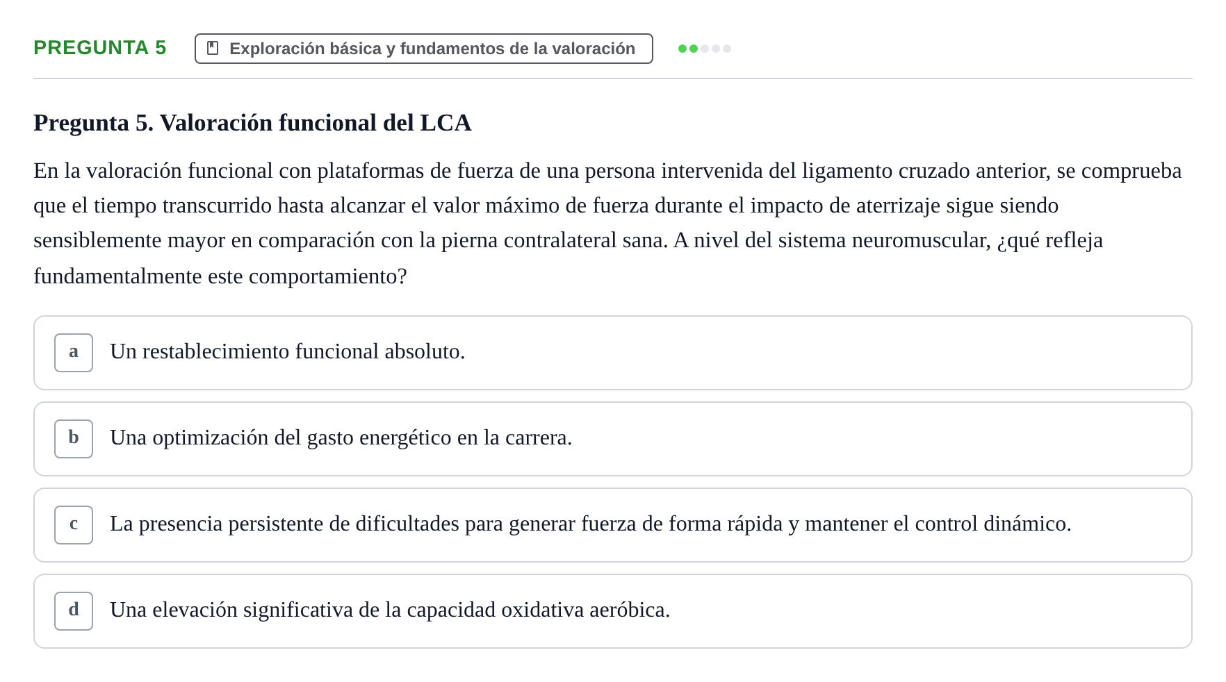 Enunciado: Pregunta 5