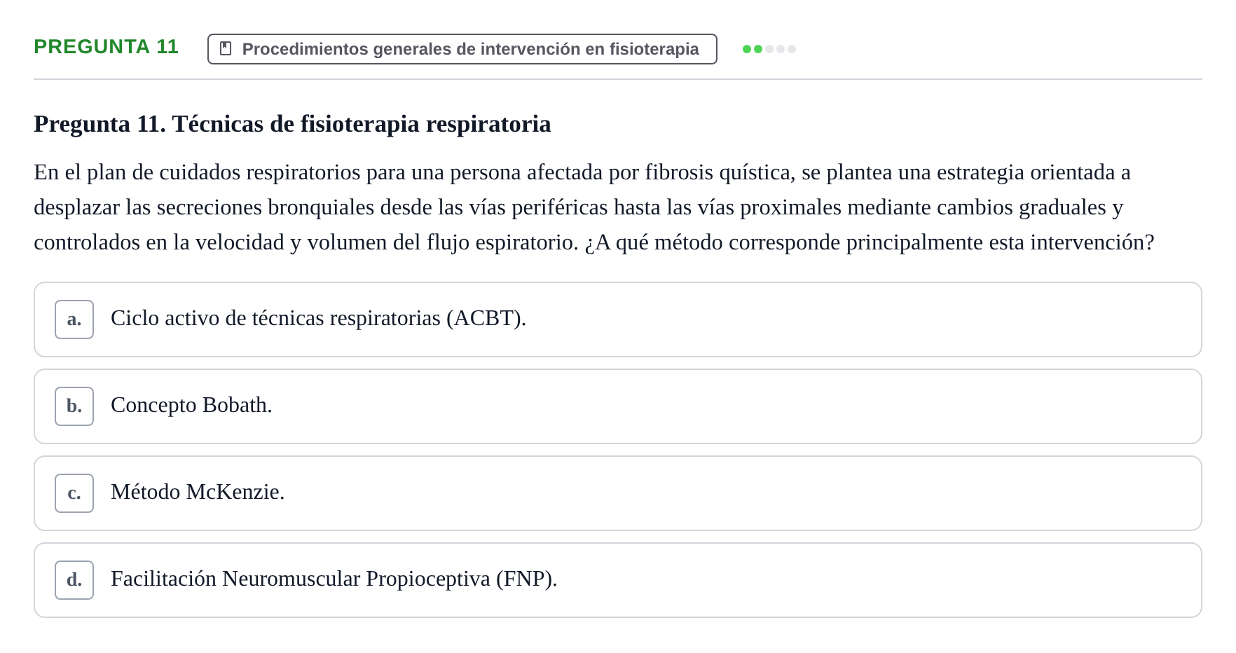 Enunciado: Pregunta 11
