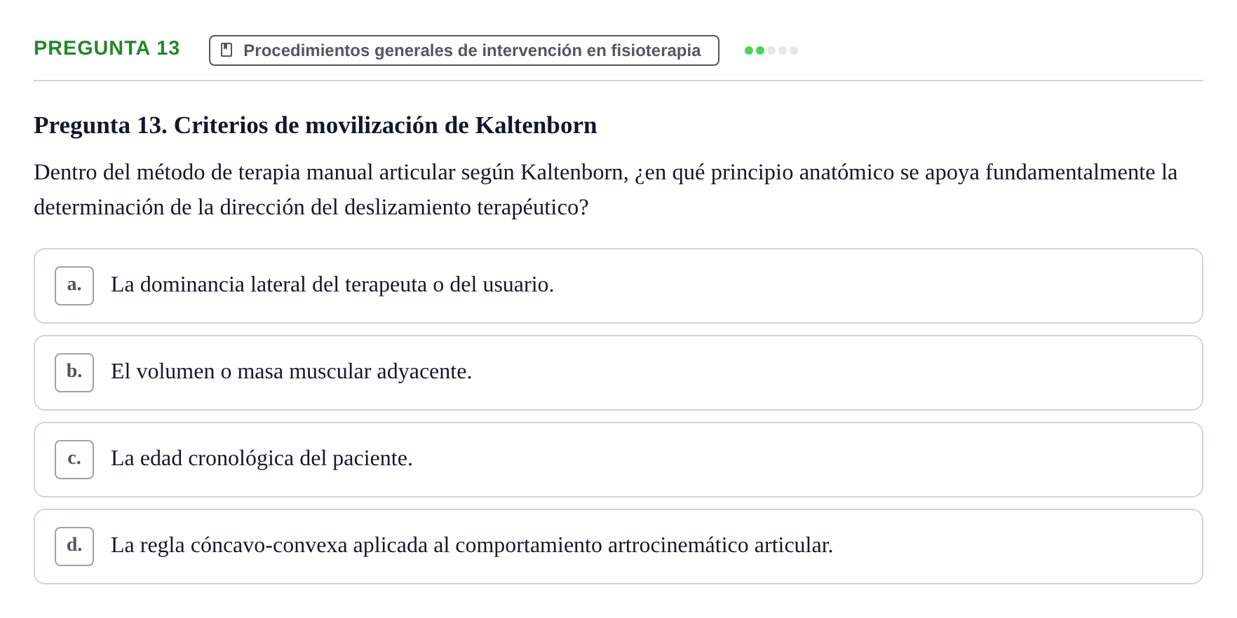 Enunciado: Pregunta 13