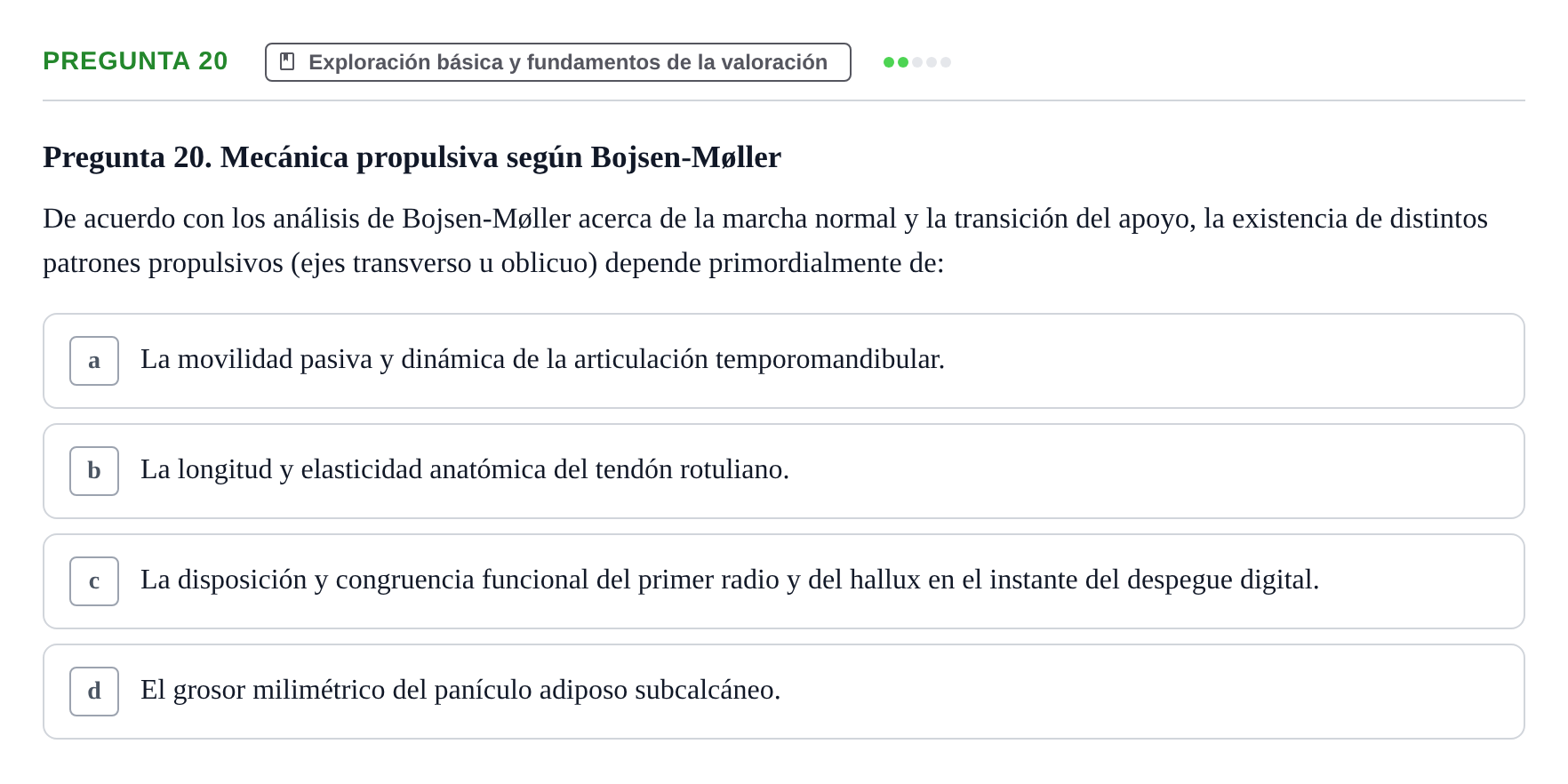 Enunciado: Pregunta 20