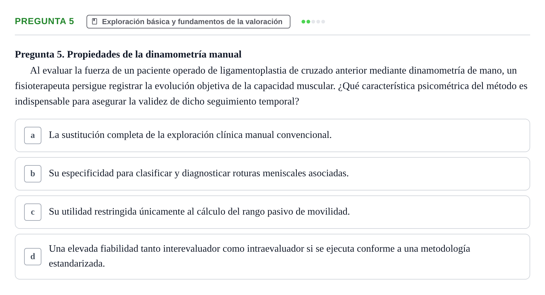 Enunciado: Pregunta 5