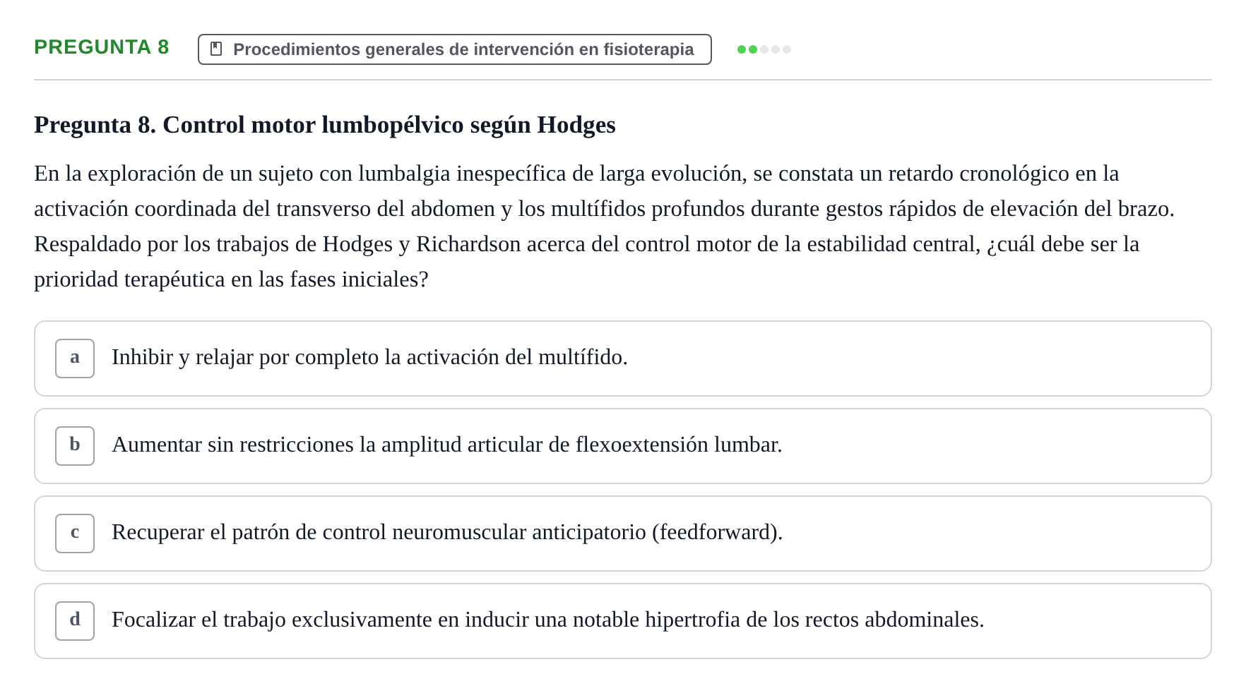 Enunciado: Pregunta 8