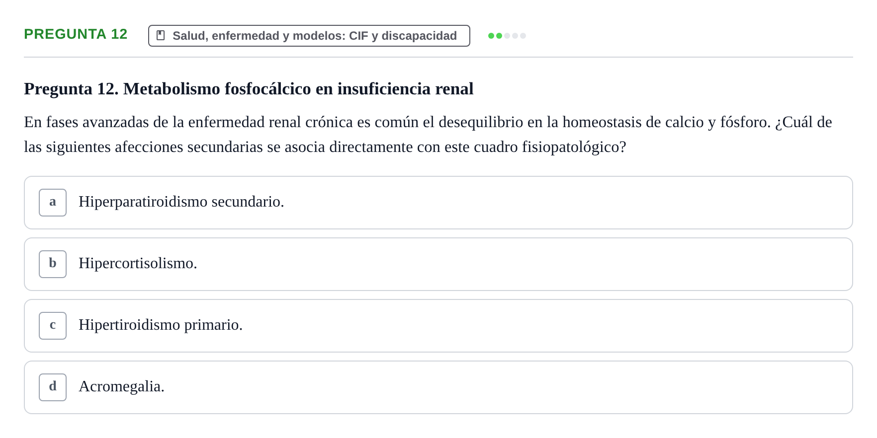 Enunciado: Pregunta 12