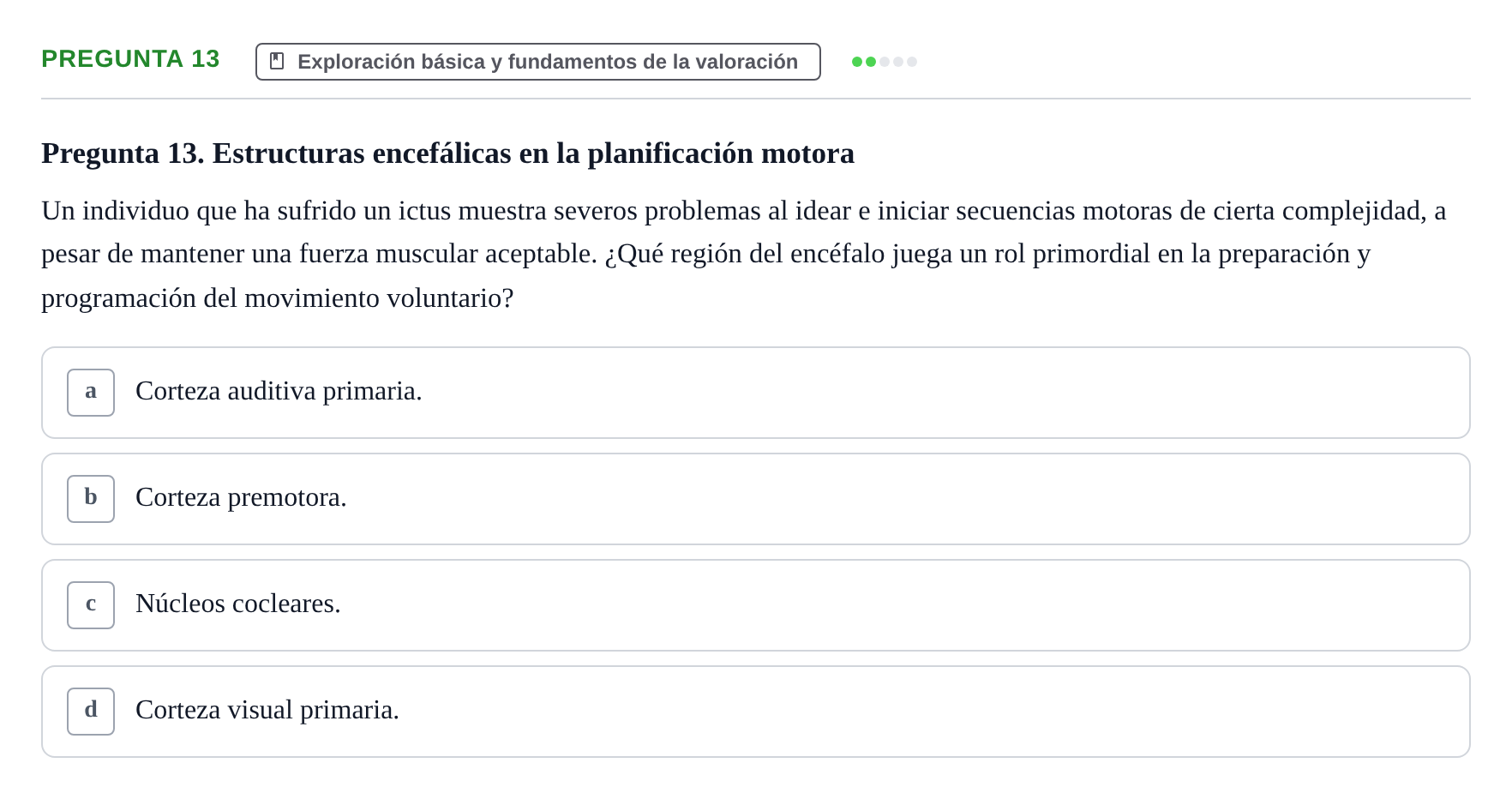 Enunciado: Pregunta 13