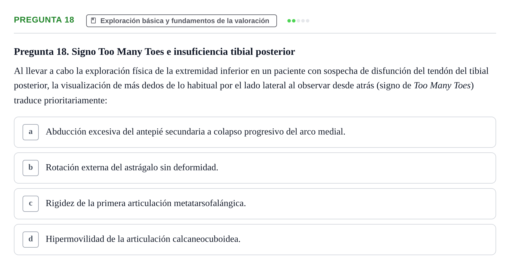 Enunciado: Pregunta 18
