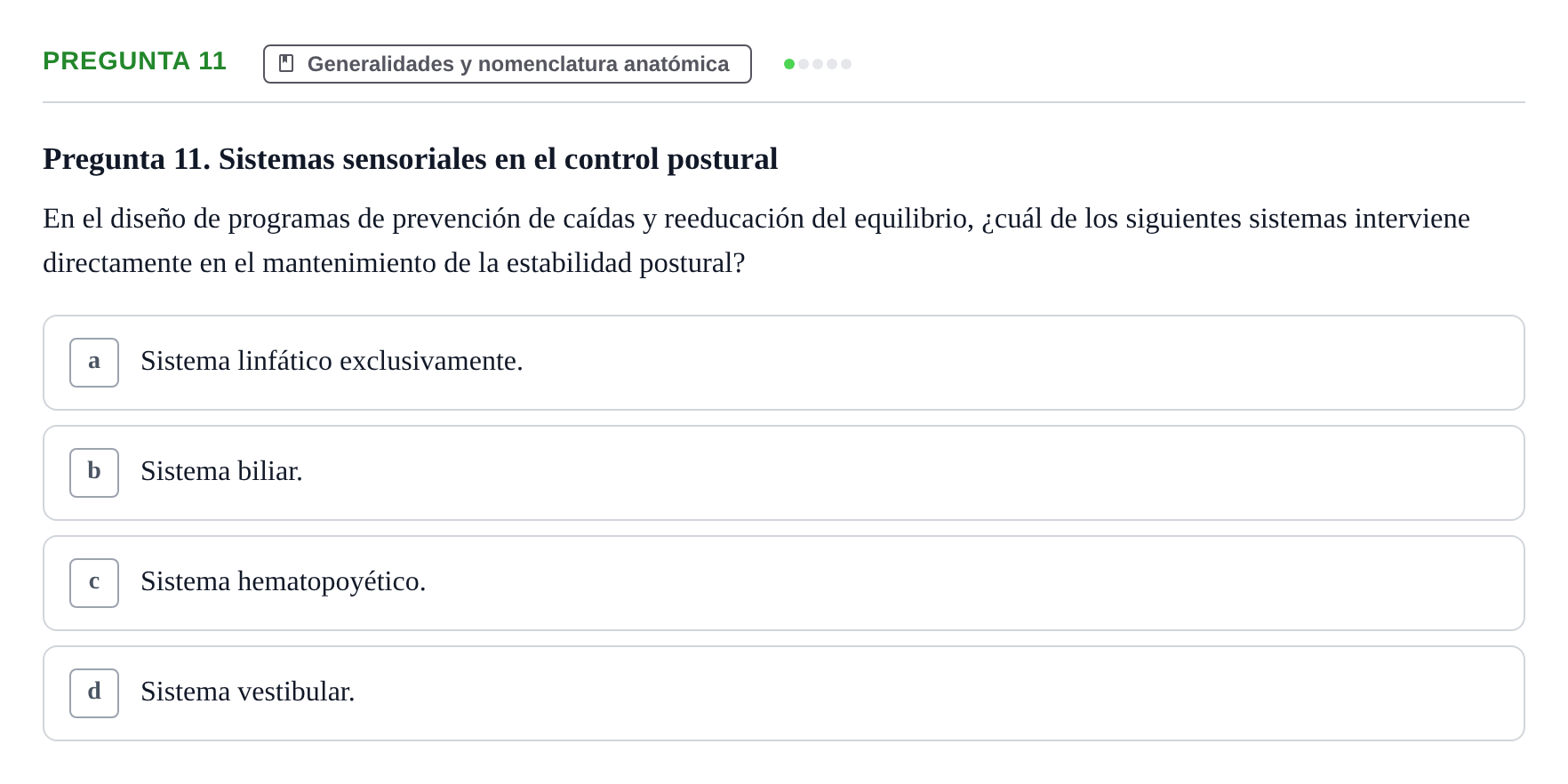 Enunciado: Pregunta 11
