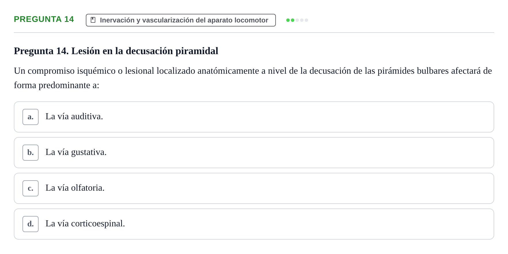 Enunciado: Pregunta 14