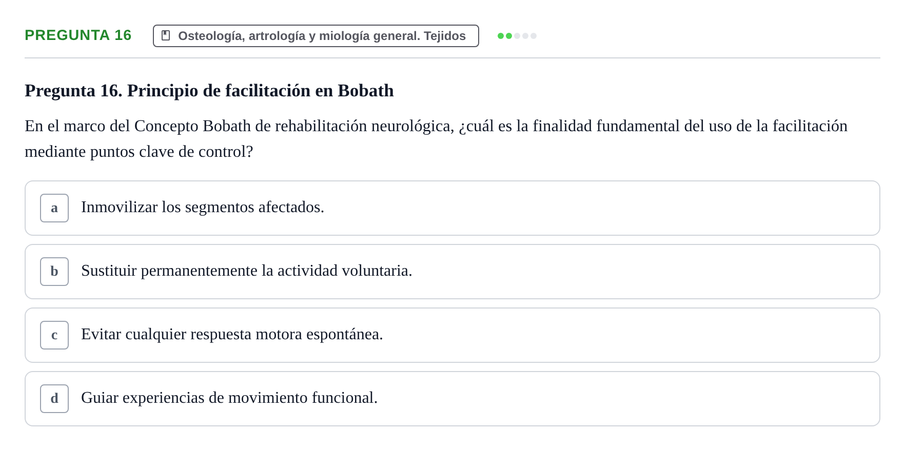Enunciado: Pregunta 16