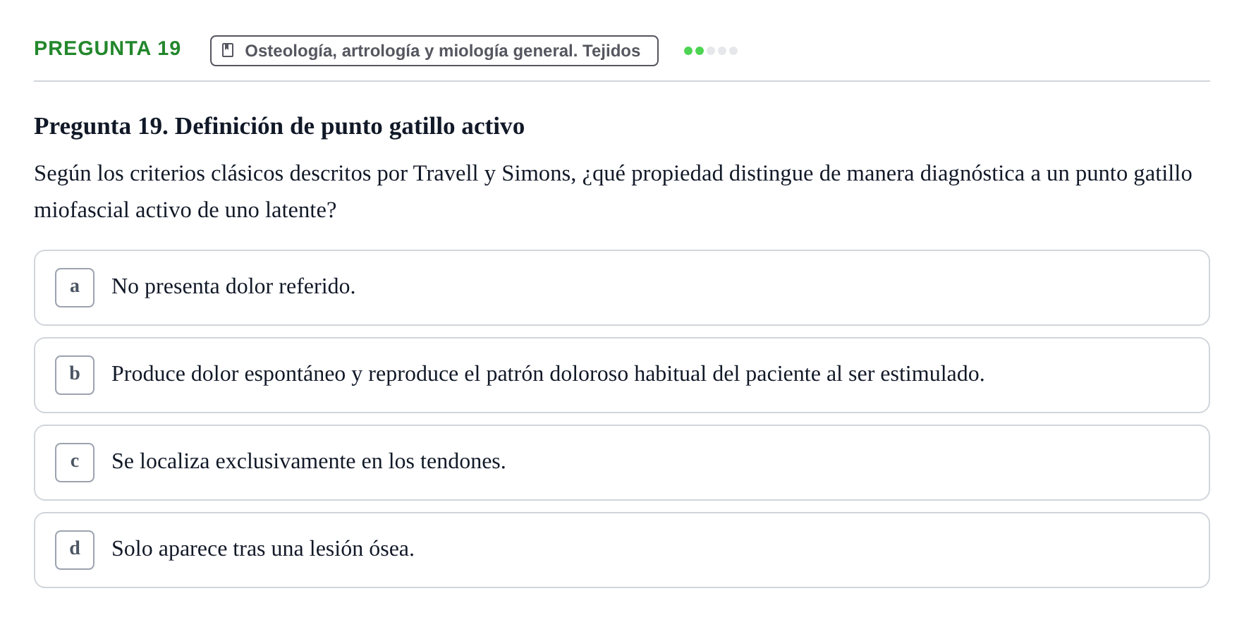 Enunciado: Pregunta 19