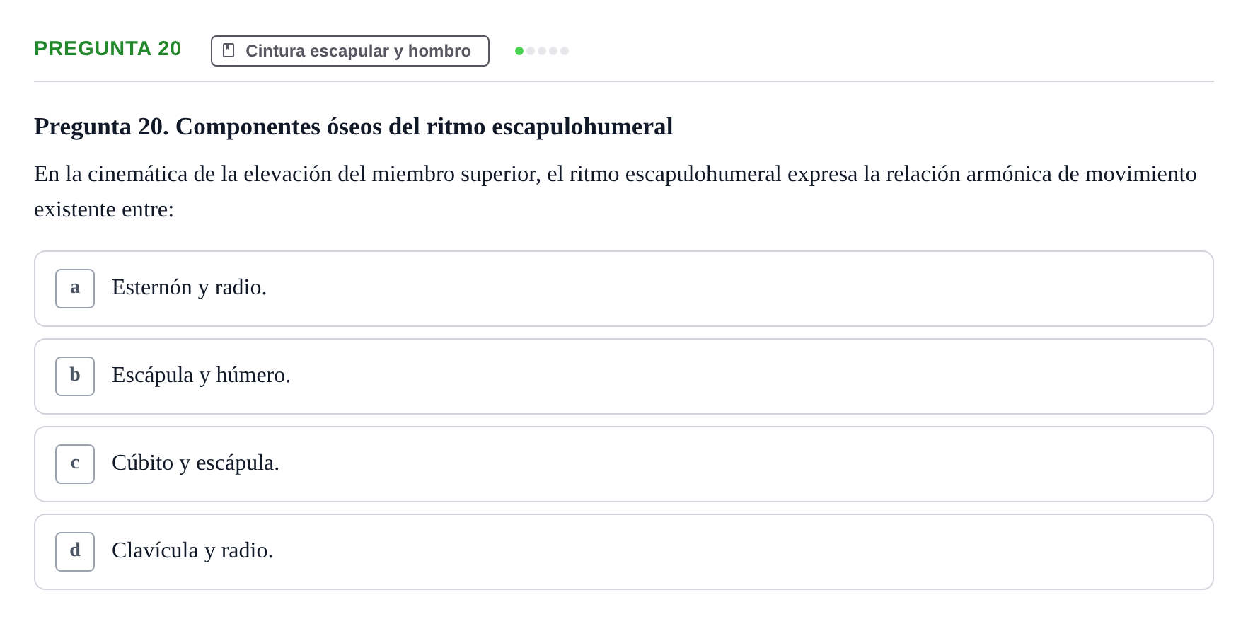 Enunciado: Pregunta 20