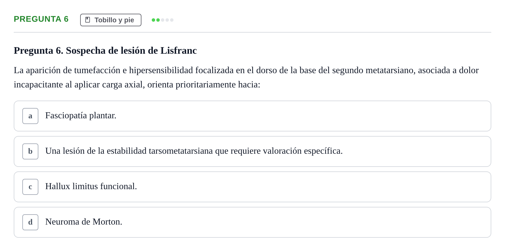 Enunciado: Pregunta 6