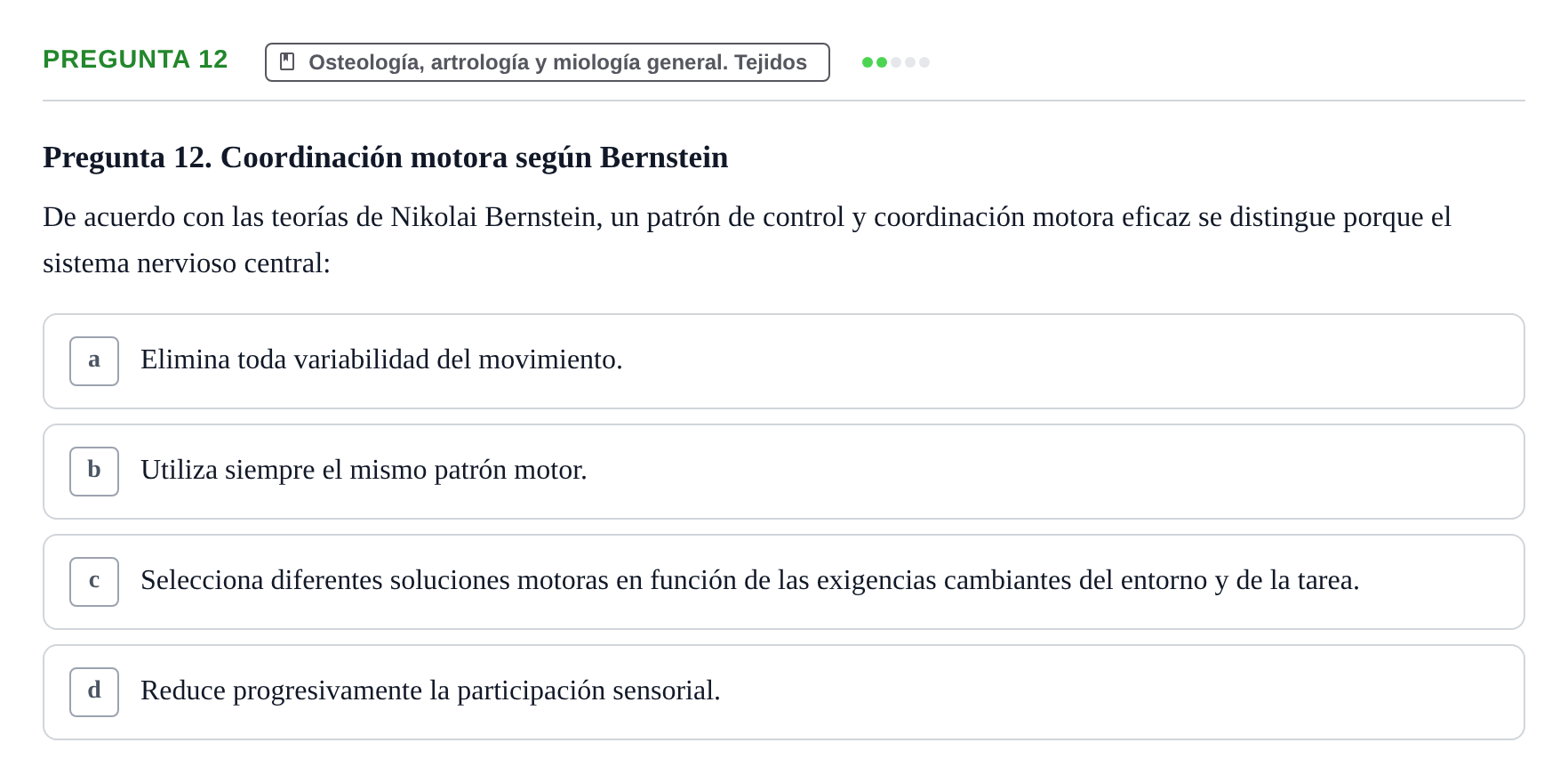 Enunciado: Pregunta 12