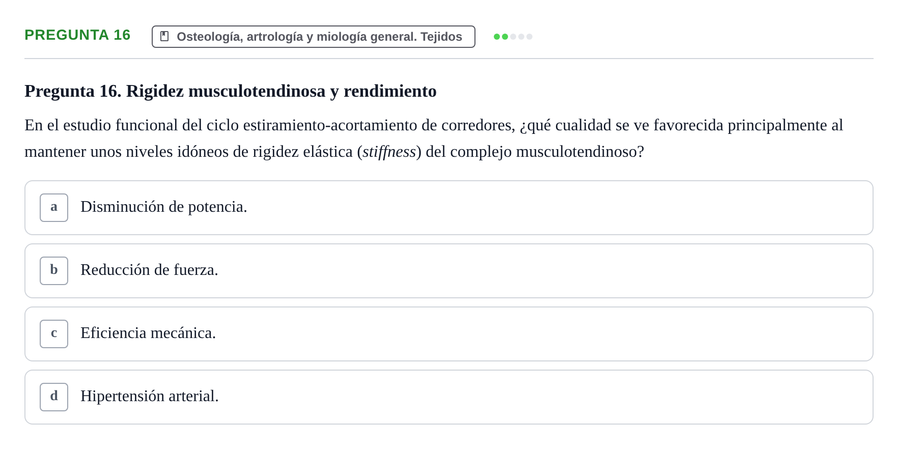 Enunciado: Pregunta 16