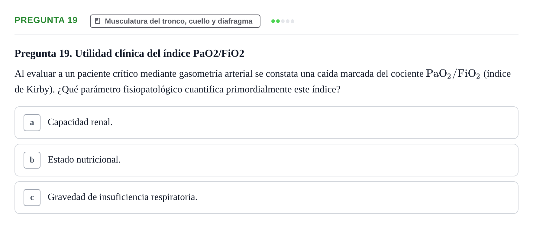 Enunciado: Pregunta 19