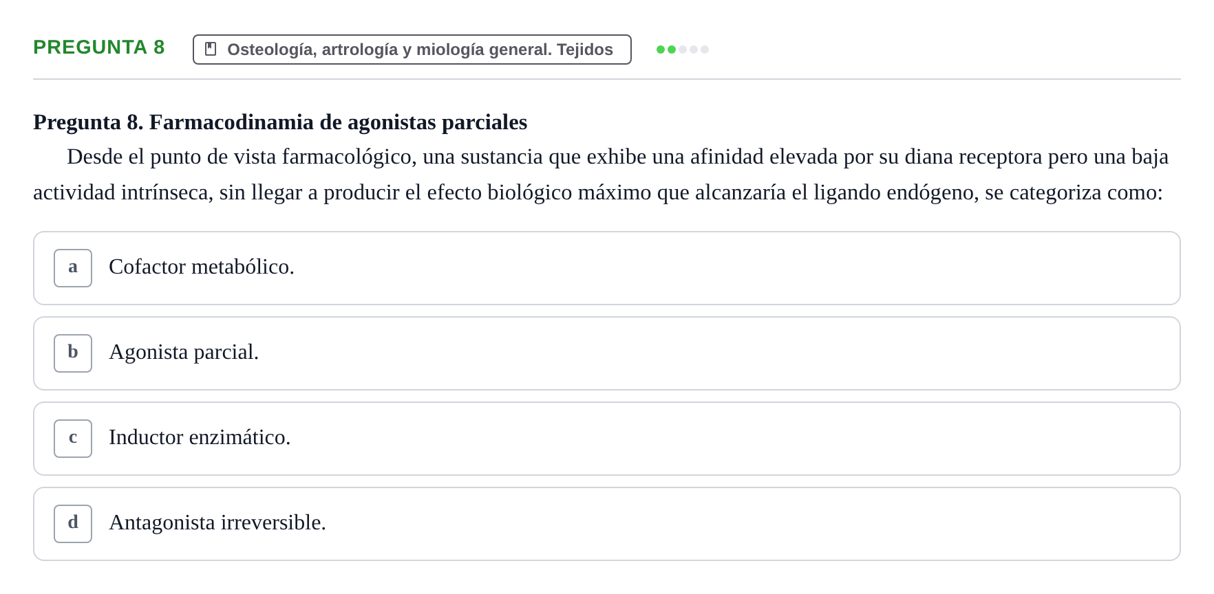 Enunciado: Pregunta 8
