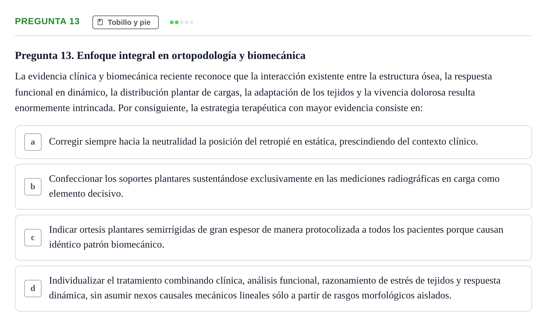 Enunciado: Pregunta 13