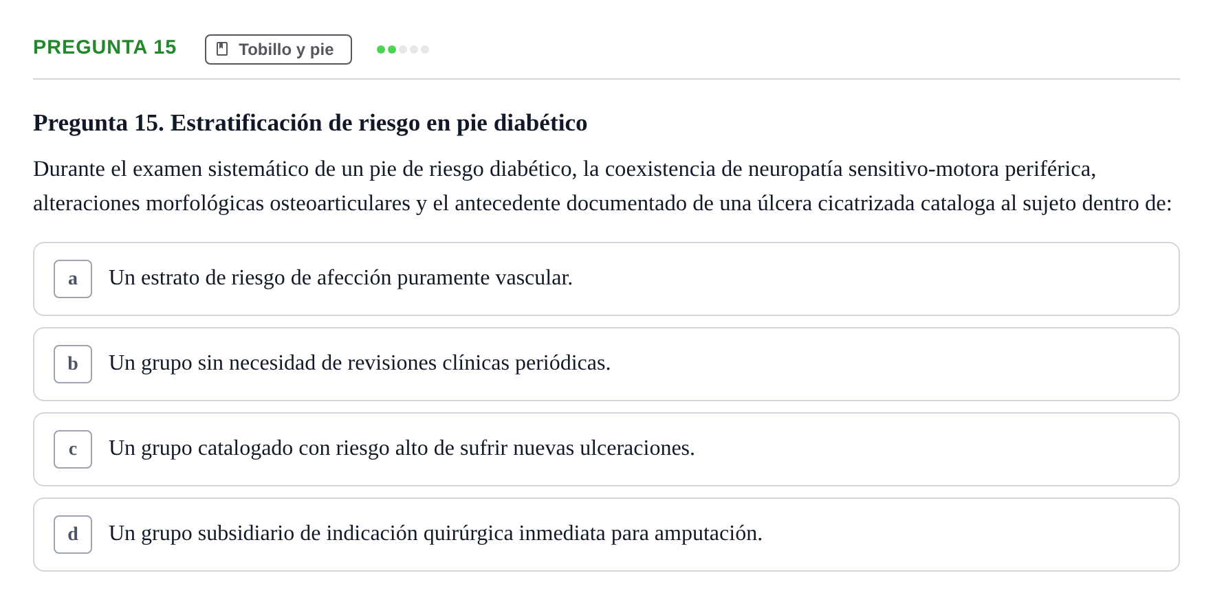 Enunciado: Pregunta 15