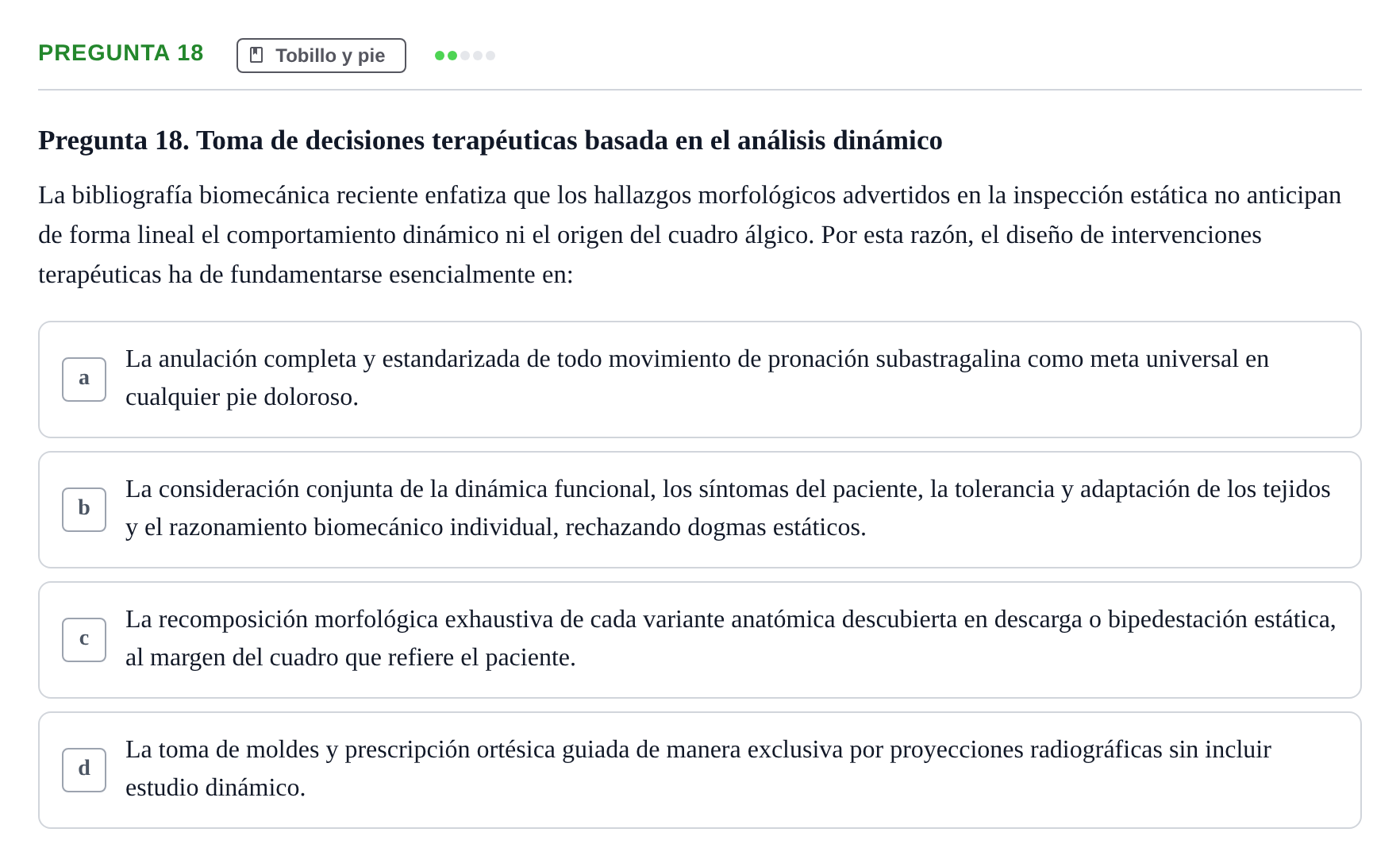 Enunciado: Pregunta 18
