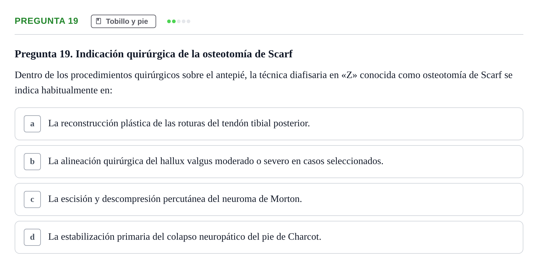 Enunciado: Pregunta 19