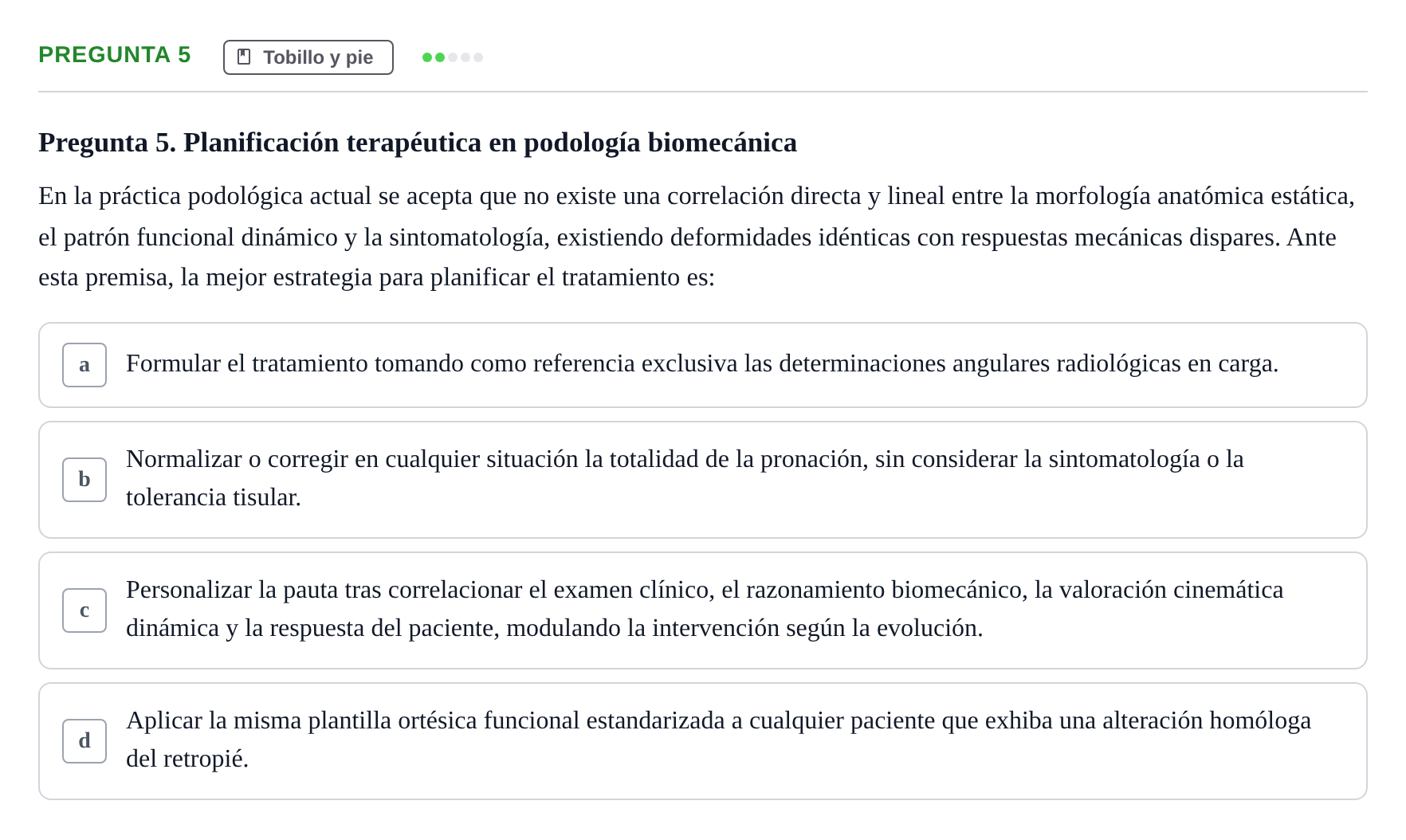 Enunciado: Pregunta 5